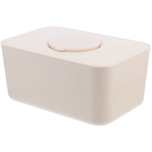 Estojo de silicone bege para lenços umedecidos e secos, 1 conjunto 2