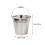 Edelstahl-Eimer mit Griff und Deckel, 7,6 l 2