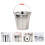 Edelstahl-Eimer mit Griff und Deckel, 7,6 l 3