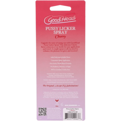 Doc Johnson Good Head Pussy Licker Spray Cherry 1oz 1