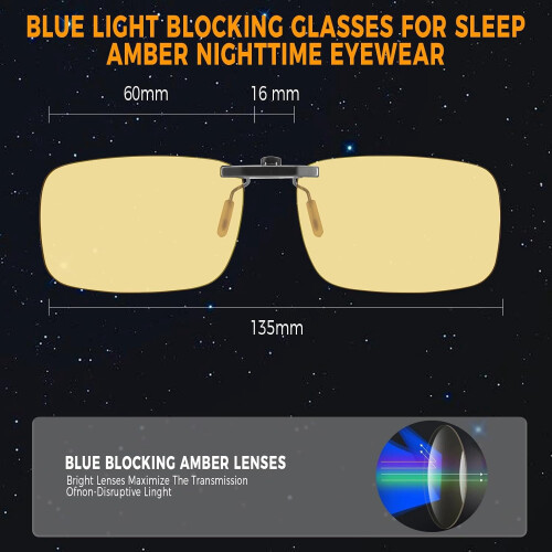 Óculos de encaixe com bloqueio de luz azul âmbar 1