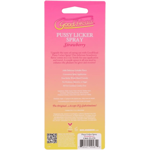 Doc Johnson Good Head Pussy Licker Spray Strawberry 1oz 1