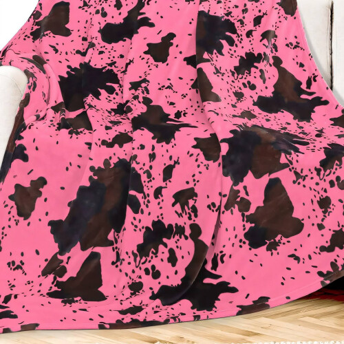 Couverture polaire à motif vache 130 x 150 cm 2