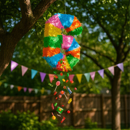 Number Piñata with Bat and Blindfold for Parties 1