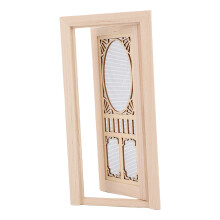 1:12 Miniatur-Tür aus Lindenholz für Spielzeughaus 91,218,5 cm