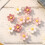 30Pièces Punaises Décoratives Fleurs 3D Résine Multicolores Pour Mur 3