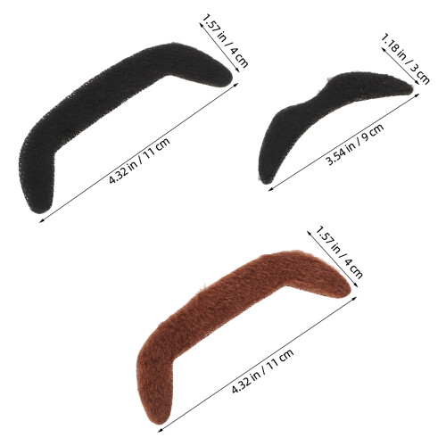 15Pcs Stick-on Fake Beard Mustache for Men Assorted Props 1