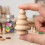 30Pcs Wood Doll Yarn Winders Khaki Compact Thread Holders for Crafting 8