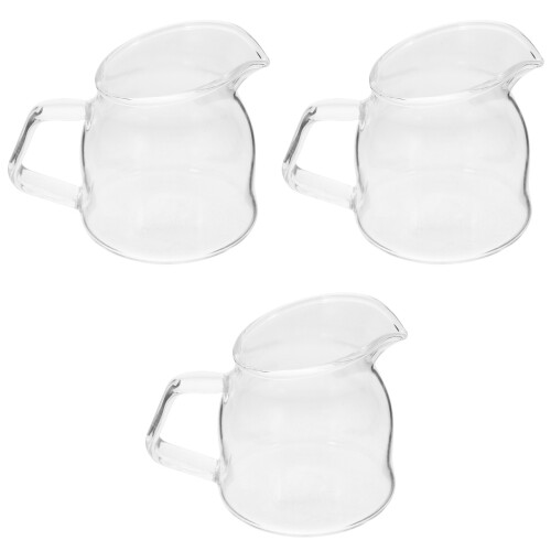 3Pièces Verres À Lait Transparent Robuste Pour Usage 1
