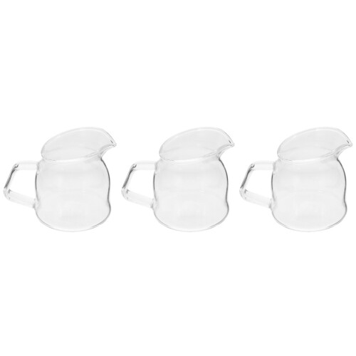 3Pièces Verres À Lait Transparent Robuste Pour Usage 2