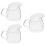 3Pièces Verres À Lait Transparent Robuste Pour Usage 6