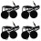 4St Zwarte Motorfiets Headset Met Microfoon, Winddicht En Comfortabel 4