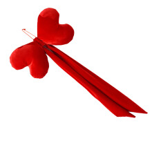 Elegant Red Heart Shape Bowknot Ornament for Valentines-large