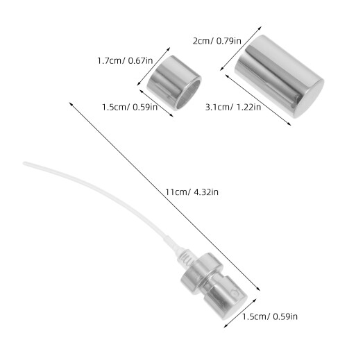10Pcs Replacement Silver Spray Bottle Nozzle for Perfume Bottles 1