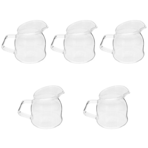 5Pcs Glass Creamer Pitchers Multi-Function Cups for Coffee and Milk 1