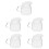 5Pcs Glass Creamer Pitchers Multi-Function Cups for Coffee and Milk 5