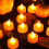 Orange LED Tea Lights Halloween Decoration 12 Pack 7
