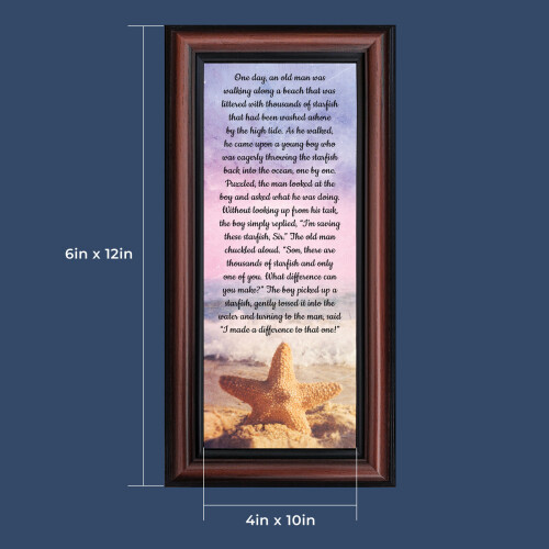 Πλαίσιο Starfish Story 6x12in – Γυάλινη πρόσοψη, καβαλέτο & τοίχος 2