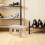 Compact Wooden Stool Non Slip Footstool for Bedroom Office 3