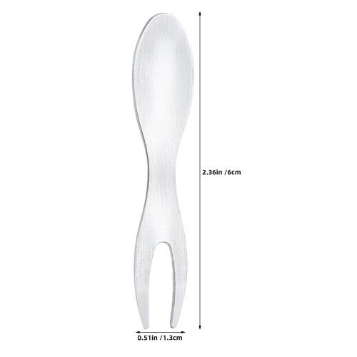 12Pièces Dessert Métal Portable Confortable Argent 1