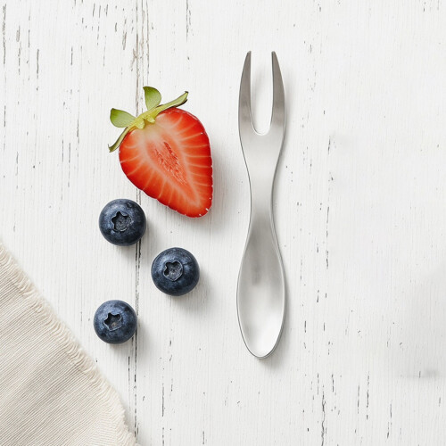 12Pièces Dessert Métal Portable Confortable Argent 2