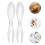 12Pièces Dessert Métal Portable Confortable Argent 7