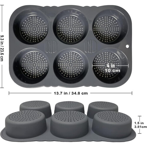 Forma de pão francês de silicone com alças e orifícios de ventilação. 1