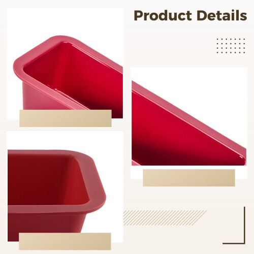 Conjunto de 8 mini formas de silicone para pão (6,1 x 3,3 x 1,8 polegadas) 2
