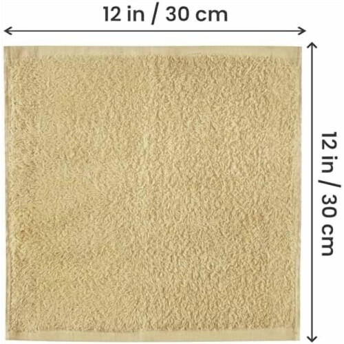 Bomullstvättlappar Set Beige 12-pack 1