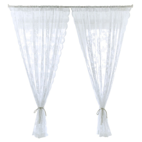 Perdele transparente din dantelă, 75x170 cm, pachet de 2 1