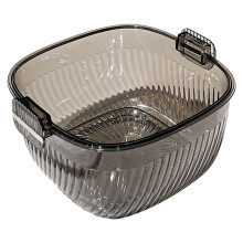 Panier d'égouttage double couche – Plastique, Grande capacité,