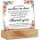 Plaque de bureau en acrylique avec support en bois 10 x 10 cm 1
