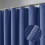 Blauer Waffel-Duschvorhang 72x78 Zoll 1