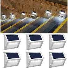 Solar terrasverlichting koel wit, 6 stuks