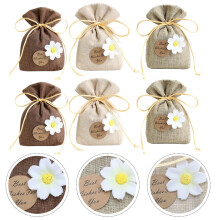 Scented Sachet Bags Cotton Linen 6 Pieces