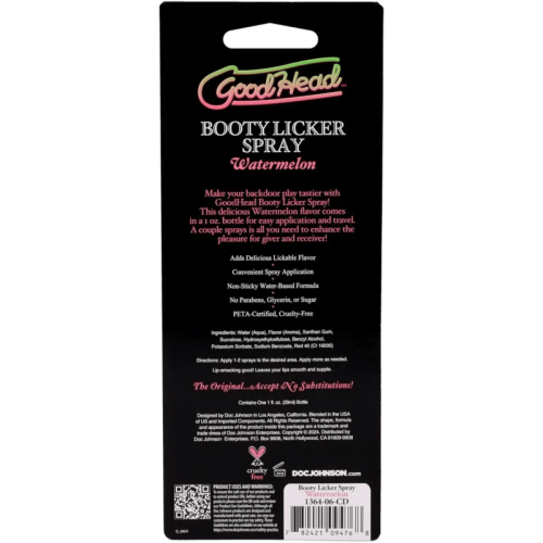 Doc Johnson Good Head Booty Licker Spray Watermelon 1oz 1