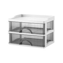 Transparenter Kosmetikschubladen-Organizer – 3-stufiger Schreibtisch-Schminktisch