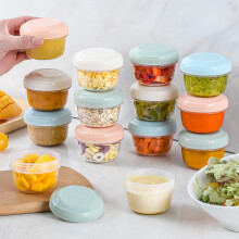 Recipiente alimentare din plastic reutilizabile de 4 oz cu capace