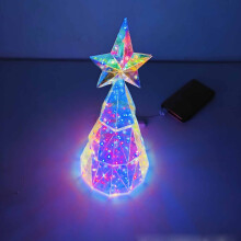 Διακόσμηση Χριστουγεννιάτικου Δέντρου RGB Πλαστική 30cm Πολύχρωμη