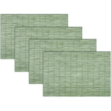 Sets de table tissés vert poire, lot de 4, résistants à la chaleur