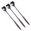 Cuillère à fleurs en acier inoxydable noir, lot de 3 1