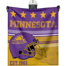 Couverture en flanelle à motif football 50 x 60 pouces