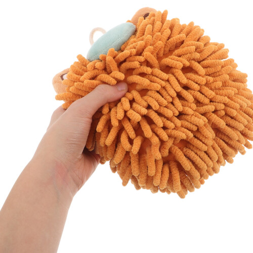 OUNONA Orange Chenille Handdukar 23x20cm 2