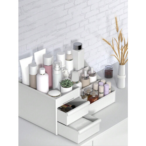Boîte de rangement blanche pour tiroir de bureau ou coiffeuse
