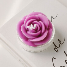 Vela de cera de soja perfumada con forma de rosa – Decoración de mesa