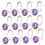 Violetit strassisuihkuverhon koukut, metallia, 2 kpl 4