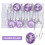 Violetit strassisuihkuverhon koukut, metallia, 2 kpl 5
