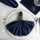 20 marineblaue Satin-Servietten 2