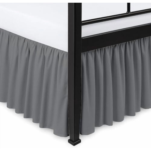 Sengeskørt med flæser, queen size, 60x80 cm, 45 cm 1