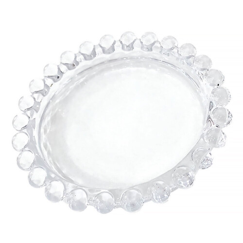Glastallrik med prästkragedesign – 1 st 2